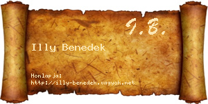 Illy Benedek névjegykártya