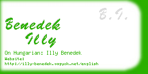 benedek illy business card